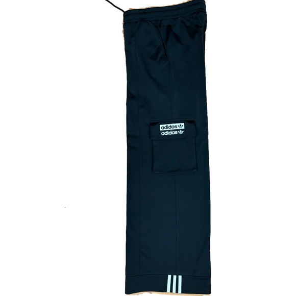 Adidas Wide Leg 3-Stripes Cargo Track Pants Like New - Picture 4 of 10